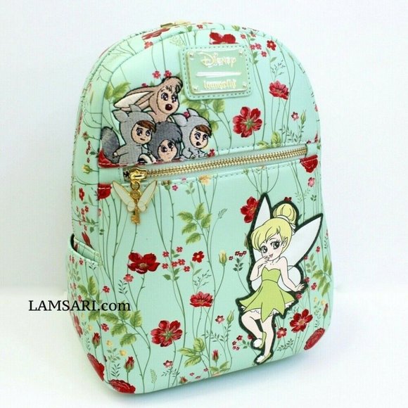 Loungefly Disney Peter Pan Tinkerbell & Lost Boys Floral Mini Backpack main image 5